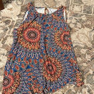 Colorful Sleeveless Boho Top